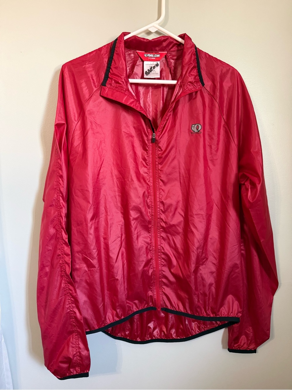 Pearl Izumi Attack Barrier Red Packable Cycling Windbreaker Ultralight XL